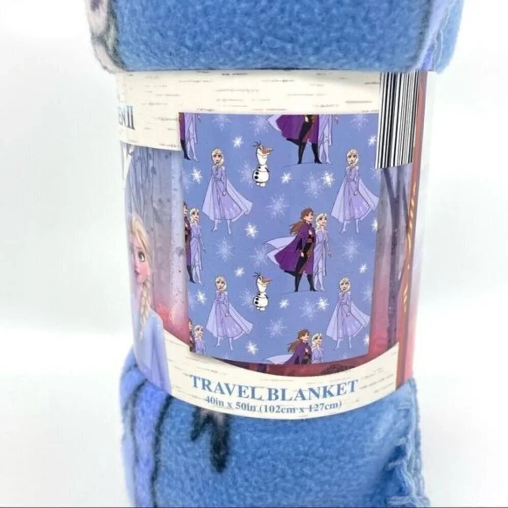 Disney Frozen 2 Fleece Travel Throw Blanket New